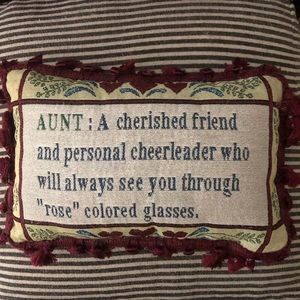 Small Accent pillow for Aunts